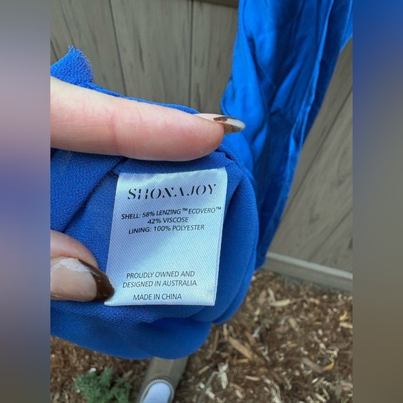 Shona Joy Tatum One-Shoulder Draped Cowl-Back Maxi Dress in Grenadine - Picture 8 of 8